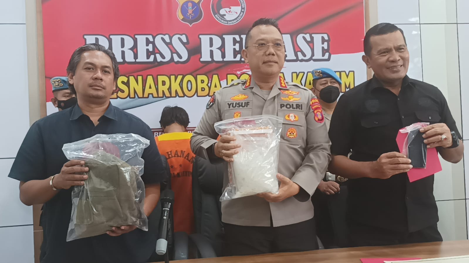 Gagalkan Peredaran 1.508 Gram Sabu, Dit Resnarkoba Polda Kaltim Gelar Press Release 