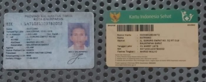 KTP dan KIS Almarhum. Foto: BorneoFlash.com/Ist.