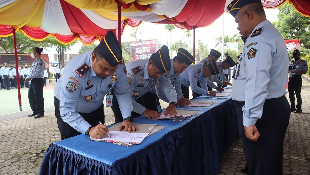 Wujudkan Resolusi 2023, Kanwil Kemenkumham Kaltim Canangkan Pembangunan Zona Integritas