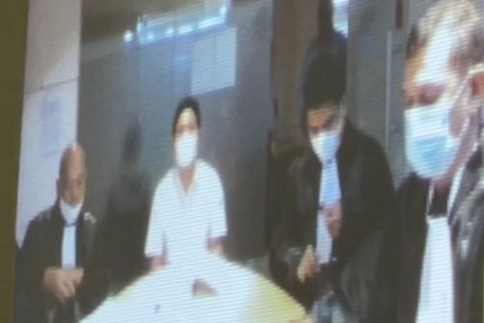 Mardani H Maming hadir secara virtual dalam sidang perdana dugaan kasus korupsi di Pengadilan Tipikor Banjarmasin, Kalimantan Selatan, Kamis (10/11/2022) Lalu. Foto: Ist.