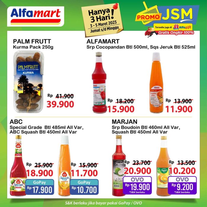 Katalog Promo JSM Alfamart Periode 3-5 Maret Kurma Sirup
