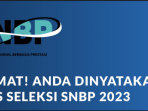 Tangkap Layar Pengumuman Seleksi SNBP 2023