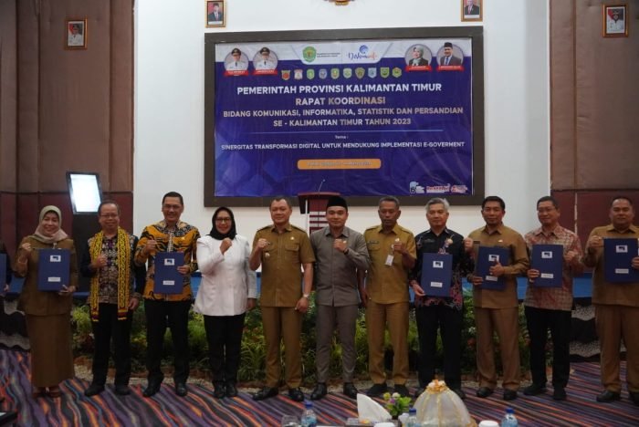 Rapat Koordinasi Daerah (Rakorda) Bidang Komunikasi Informatika Statistik dan Persandian (Kominfostaper) se-Kalimantan Timur (Kaltim) 2023, Senin (13/3/2023). Foto: HO.