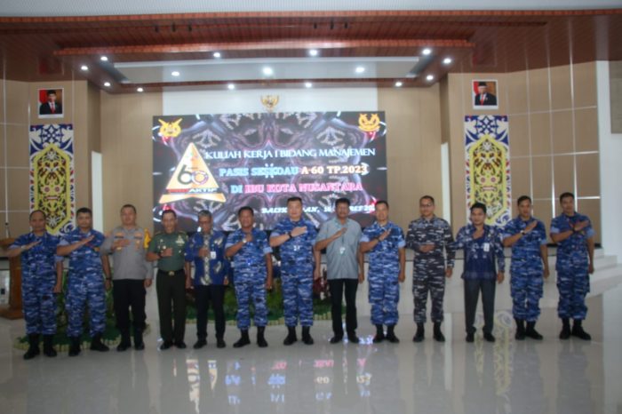 Pasis Seskoau Angkatan 60 TP 2023, mengikuti kegiatan Kuliah Kerja I Bidang Manajemen, di Graha Lanud Dhomber, pada hari Kamis (16/3/2023).(Foto: BorneoFlash.com/Niken).