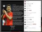 Mesut Oezil resmi memutuskan pensiun dari sepakbola melalui unggahan di akun media sosial miliknya. FOTO: IST/akun instagram m10_official