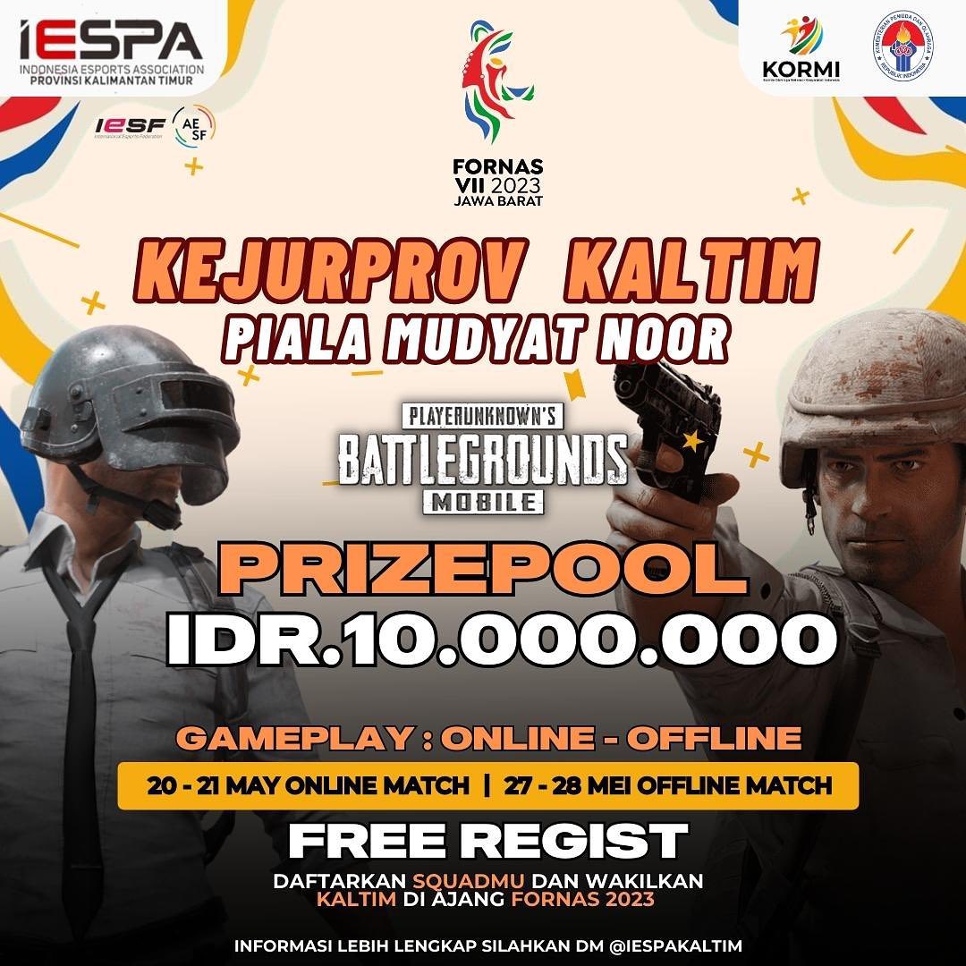 Poster Seleksi Kejurprov Nomor Cabang Pubg Mobile. Foto: IESPA