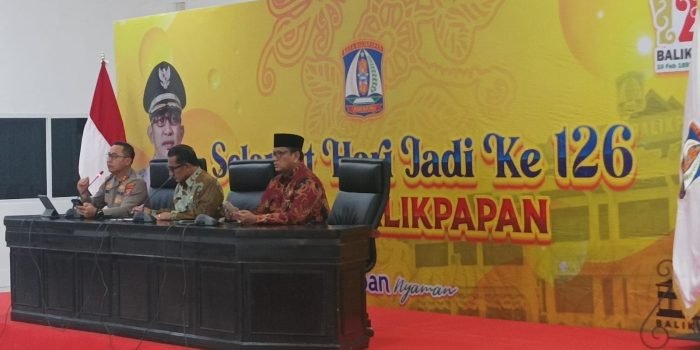 Rapat Koordinasi dalam rangka pengamanan perayaan Hari Raya Idul Fitri 1444 Hijriah Tahun 2023, di Aula Balai Kota, pada hari Kamis (6/4/2023). Foto: BorneoFlash.com/Niken Sulastri.