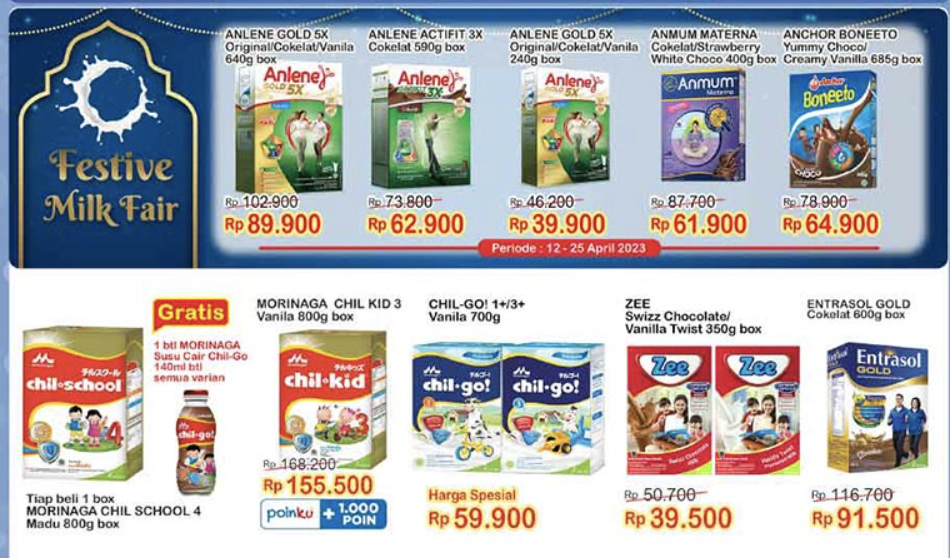 Diskon Susu di Promo JSM Indomaret 12-18 April 2023 Bikin Kebutuhan Harian Kamu Hemat!