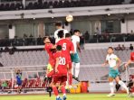Tim U-22 Indonesia meraih kemenangan atas Lebanon dengan skor tipis 1-0, pada laga kedua melawan Lebanon di Stadion Utama Gelora Bung Karno, Senayan, Jakarta, Minggu (16/4/2023). Foto: HO/pssi.org.
