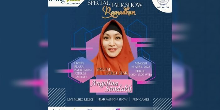 Living Plaza bekerja sama dengan IWAPI dan Yuk Ngaji Balikpapan mengadakan Talkshow bersama artis Angelina Sondakh pada Ahad, 16 April 2023.