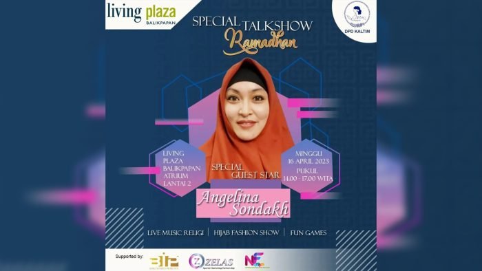 Living Plaza bekerja sama dengan IWAPI dan Yuk Ngaji Balikpapan mengadakan Talkshow bersama artis Angelina Sondakh pada Ahad, 16 April 2023.