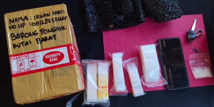 Barang Bukti Penyalahgunaan Narkoba di Kubar. Foto: HO/Humas Polres Kubar.