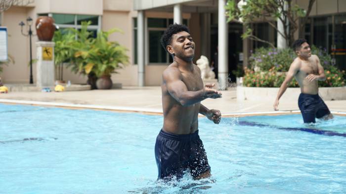 Pemain Timnas U22 Jalani Latihan Pemulihan di Hotel Phnom Penh.Foto:PSSI
