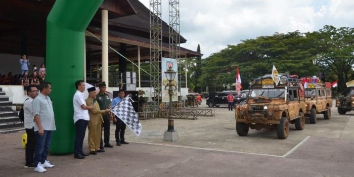 Disambut Wakil Bupati, Rombongan Napak Tilas Jalur Camel Trophy 1985 Jajal Alam Kubar