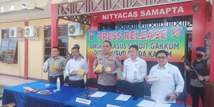 Subdit Gakkum Ditpolairud Polda Kaltim Tangkap Pembuat dan Pengedar Kosmetik Tanpa Izin Edar
