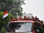 Perayaan kemenangan Timnas U-22 di Gelora Bung Karno (GBK), Jakarta, Jumat (19/5/2023) Lalu. Foto: HO/pssi.org.