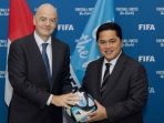 Ketum PSSI Erick Thohir dan Presiden FIFA Giovanni Infantino