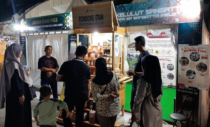 Mitra binaan program CSR PT Pertamina EP Sangatta Field dan PT Pertamina Hulu Sanga Sanga, mengikuti ajang kompetisi dan ekshibisi para inovator pada Gelar Teknologi Tepat Guna IX tingkat Provinsi Kaltim yang diselenggarakan di Bontang (9-13/05/2023). Foto: BorneoFlash.com/Ist.