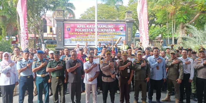 Polresta Balikpapan Gelar Apel Kasatkamling, Siap Wujudkan Situasi Kondusif Pemilu Serentak 2024