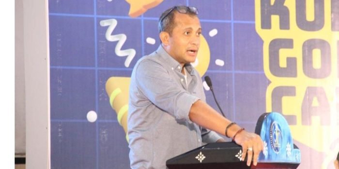 Wakil Menteri Hukum dan Hak Asasi Manusia RI, Prof Dr Edward Omar Sharif Hiariej, S.H., M.Hum memberikan sosialisasi terkait KUHP, di Auditorium Universitas Mulawarman, Samarinda  pada hari Kamis (8/6/2023). Foto: BorneoFlash.com/Ist.