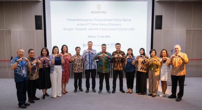 Jakarta Intercultural School (JIS) kerja sama dengan PT Bina Karya (Persero) akan bangun sekolah bertaraf internasional di Ibu Kota Nusantara. Foto: BorneoFlash.com/Ist.