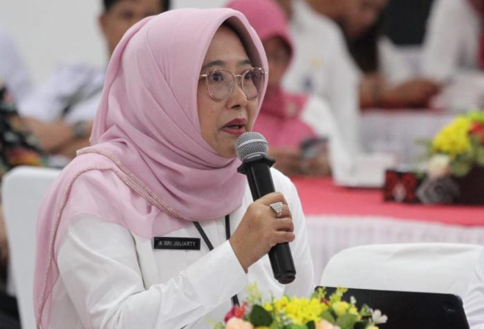 Kepala Dinas Kesehatan Kota Balikpapan dr Andi Sri Juliarty saat menyampaikan pemaparan. Foto: BorneoFlash.com/Niken Sulastri.
