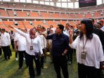 Ketua Umum PSSI Erick Thohir saat meninjau kondisi Jakarta International Stadium (JIS) di Jakarta Utara, Selasa (4/7/2023). Foto: HO/pssi.org