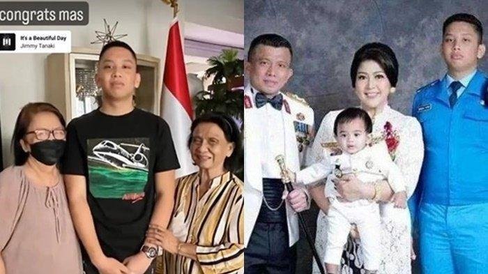 Kolase foto kabar Tribrata Putra Sambo lulus Akpol 2023 dan foto keluarga Ferdy Sambo serta Putri Candrawathi.