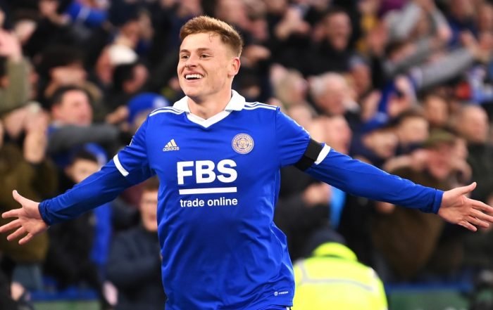 Pemain Leicester City Harvey Barnes. Foto: IST/premierleague