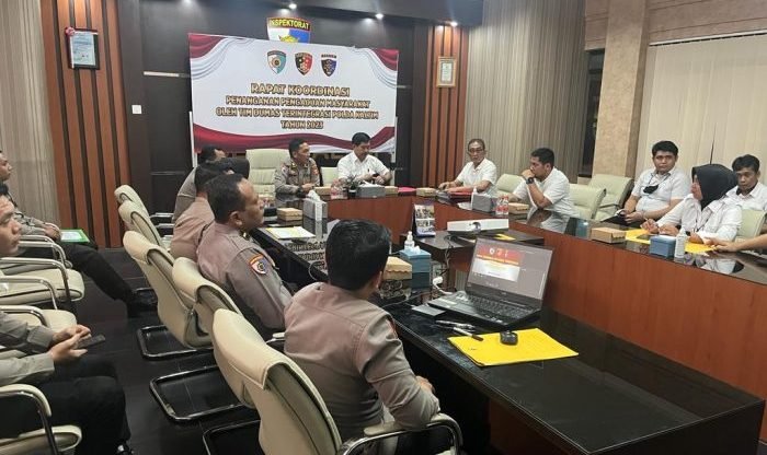 Rakor Penanganan Pengaduan Masyarakat Terpadu di Ruang Rapat Itwasda Polda Kaltim, Rabu (12/7/2023). Foto: Humas Polda Kaltim