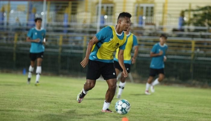 Pemain tim U-23 Indonesia Asal Klub Barito Putera, Bagas Kaffa Siap menghadapi Malaysia U-23 di Stadion Provinsi Rayong, Thailand, Jumat (18/8/2023). Foto: HO/pssi.org