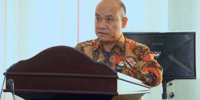 Wakil Bupati Mahakam Ulu Drs. Yohanes Avun, M.Si, saat Membuka Sosialisasi Pejabat Pengelola Informasi dan Dokumentasi (PPID), di Ruang Rapat Bappelitbangda, Kamis (27/7/2023). Foto: HO/Prokopim Mahulu.