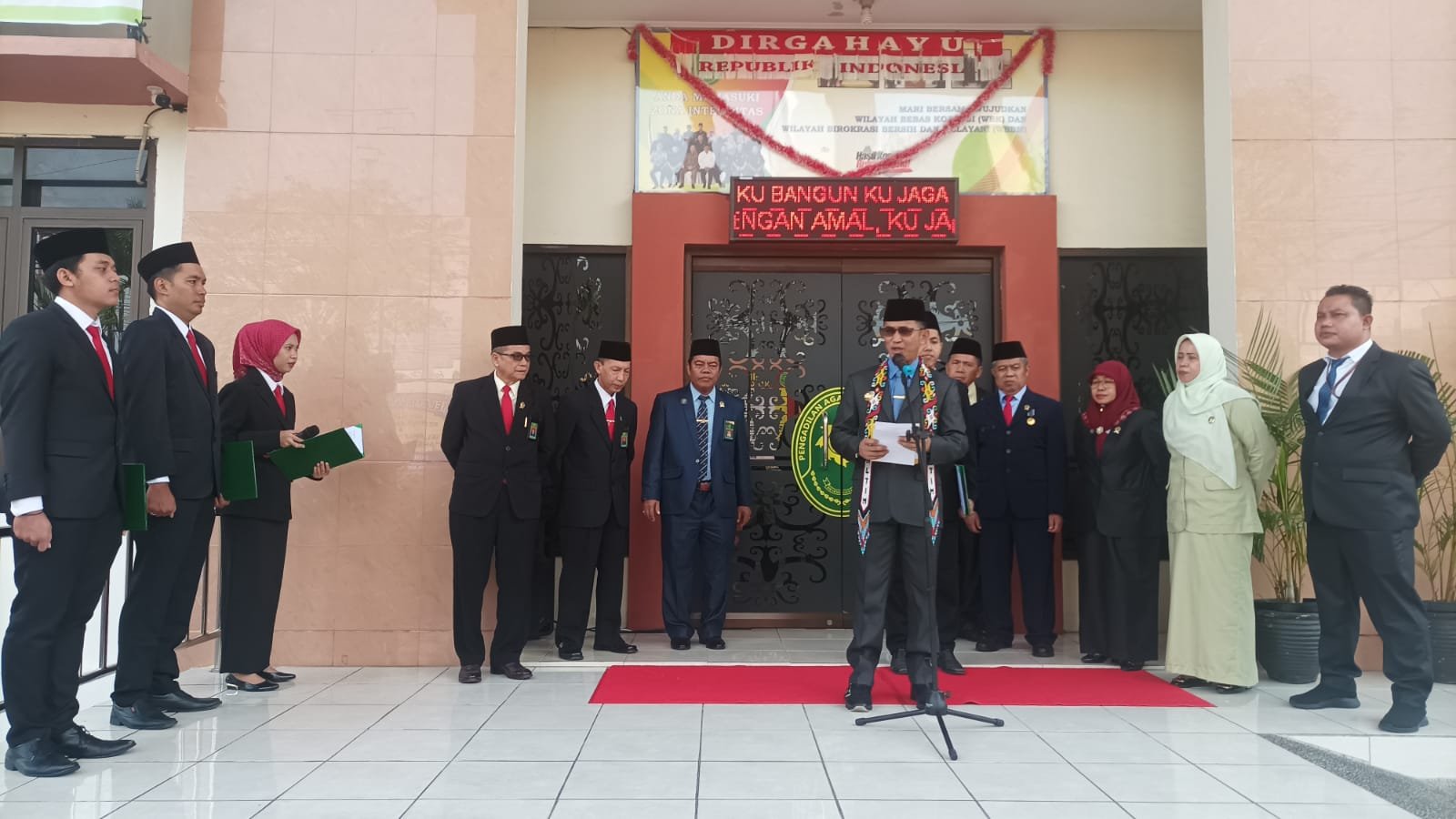 HUT ke 78 Mahkamah Agung RI, Pengadilan Agama Kota Balikpapan Gelar Upacara 