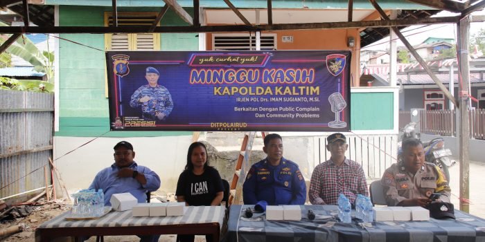 Dit Polairud Polda Kaltim mengadakan acara Minggu Kasih di Gereja GPSI Jalan Patriot RT 12, Gn. Satu, Kelurahan Margo Mulyo, Balikpapan Barat, Balikpapan pada Minggu (6/8/2023). 