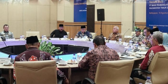RUPS PT BPD Kalimantan Timur (Kaltim) dan Kalimantan Utara (Kaltara) tahun 2023, di Ballroom 1 Lantai C, Hotel Platinum, Balikpapan, Kamis (10/8/2023).