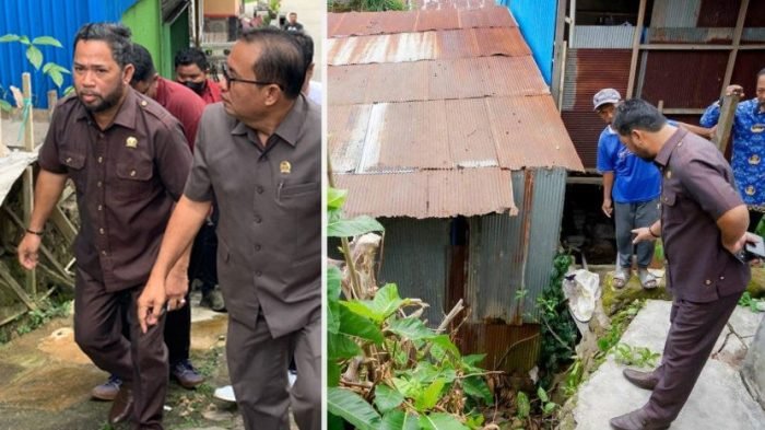 Kolase Ketua Komisi III DPRD Bontang Amir Tosina saat sidak ke Jalan Selat Malaka Gang Merpati 1 RT 55 Kelurahan Berebas Tengah, Senin (18/9/2023). Foto: HO.