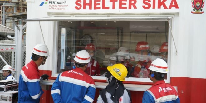 PT Kilang Pertamina Internasional (KPI) Unit Balikpapan Resmikan Shelter SIKA pada acara Go Live Shelter SIKA Satelit di jalan 203 Area HSC Kilang Balikpapan, Jumat (22/09/2023). Foto: HO/KPI Unit Balikpapan.