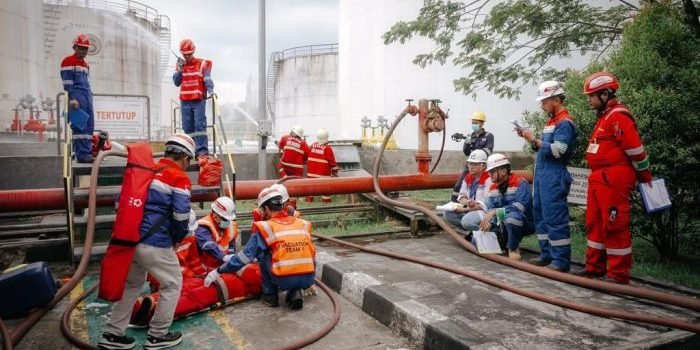 Pertamina Lakukan Simulasi Penanggulangan Keadaan Darurat Level 1 di Fuel Terminal Samarinda