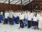 Rapat Koordinasi Pendamping Gerakan Masyarakat Adil Sejahtera (GERBANGMAS) Pembangunan dan Pemberdayaan Masyarakat Kampung Mandiri (P2MKM), di Balai Adat Ujoh Bilang, Kamis (12/10/2023). Foto: HO/Prokopim Mahulu.