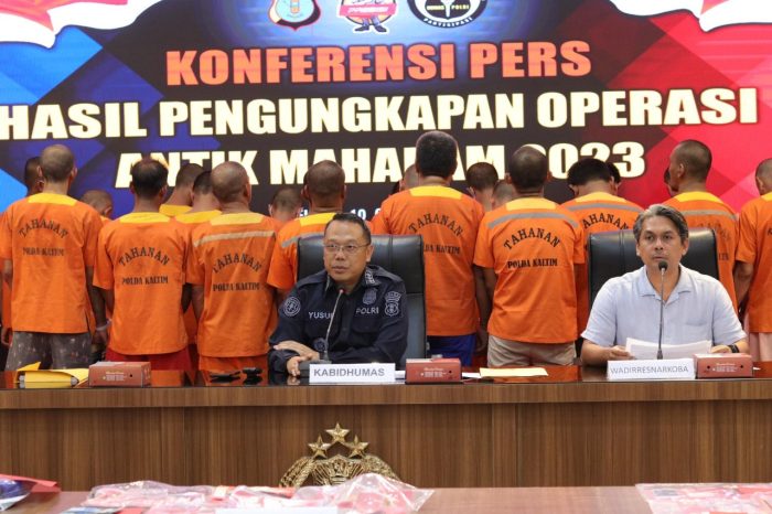 Polda Kaltim Gelar Konferensi Pers, Operasi Antik Mahakam 2023 Berhasil ...