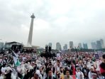 Aksi damai bela Palestina di Monas yang diinisiasi oleh Majelis Ulama Indonesia (MUI), Ahad, 5 November 2023. Foto: IST/Dwi Rahmawati/detikcom.