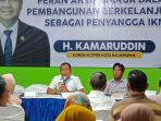 Anggota Komisi III DPRD Balikpapan, H Kamarudin Ibrahim saat melaksanakan dialog warga di RT 37 Kelurahan Damai, Kecamatan Balikpapan Kota, pada hari Senin (6/11/2023). Foto: BorneoFlash.com/Niken Sulastri.