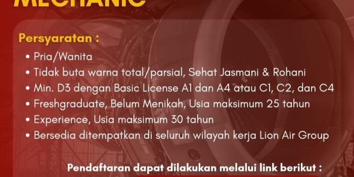 Lowongan Kerja Batam Aero Technic