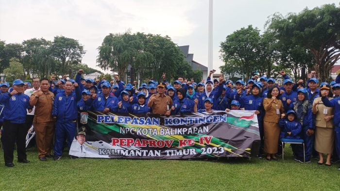 Pelepasan Kontingen National Paralympic Committee (NPC) Kota Balikpapan mengikuti Pekan Paralympic Provinsi ke IV Kalimantan Timur (Kaltim) Tahun 2023, di Halaman Balai Kota, pada hari Senin (13/11/2023). Foto: BorneoFlash.com/Niken Sulastri.