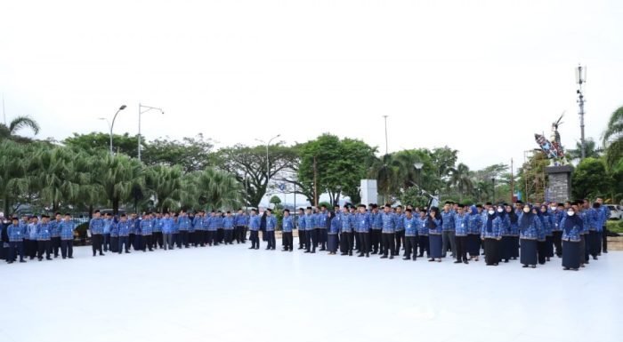 Upacara Peringatan Hari Ulang Tahun (HUT) Korps Pegawai Republik Indonesia (Korpri) ke 52 Tahun 2022, di Halaman Kantor Gubernur Kaltim, Rabu (29/11/2023). Foto: HO/diskominfo.kaltimprov.go.id