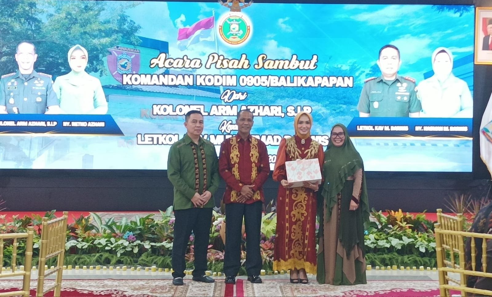 Pisah Sambut Dandim 0905/Balikpapan dari Kolonel Arm Azhari Kepada Letkol Kav Muhammad Darwis