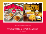 KFC Hadirkan Promo Golden Combo dan Super Besar New, Menu Spesial untuk Momen Spesial