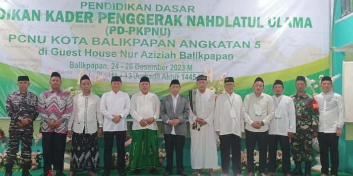 Pembukaan Pelatihan Pendidikan Dasar Pendidikan Kader Penggerak yang digelar Pengurus Cabang Nahdlatul Ulama (PCNU) Angkatan ke IV, dibuka pada hari Minggu (24/12/2023). Foto: BorneoFlash.com/Niken Sulastri.