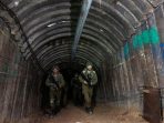 Penampakan terowongan terbesar Hamas yang ditemukan pasukan Israel di dekat perbatasan Gaza. Foto: IST/Dok. REUTERS/Amir C.