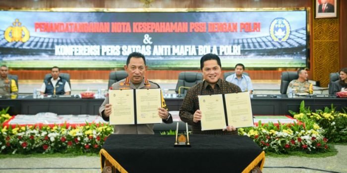 Kompetisi yang Bersih dan Berprestasi, PSSI dan Polri Teken Nota Kesepahaman